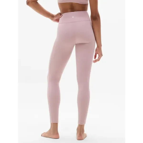 Athleta M Intuition Ultra High Rise Cotton Legging Pebble Pink Medium Regular - Image 3