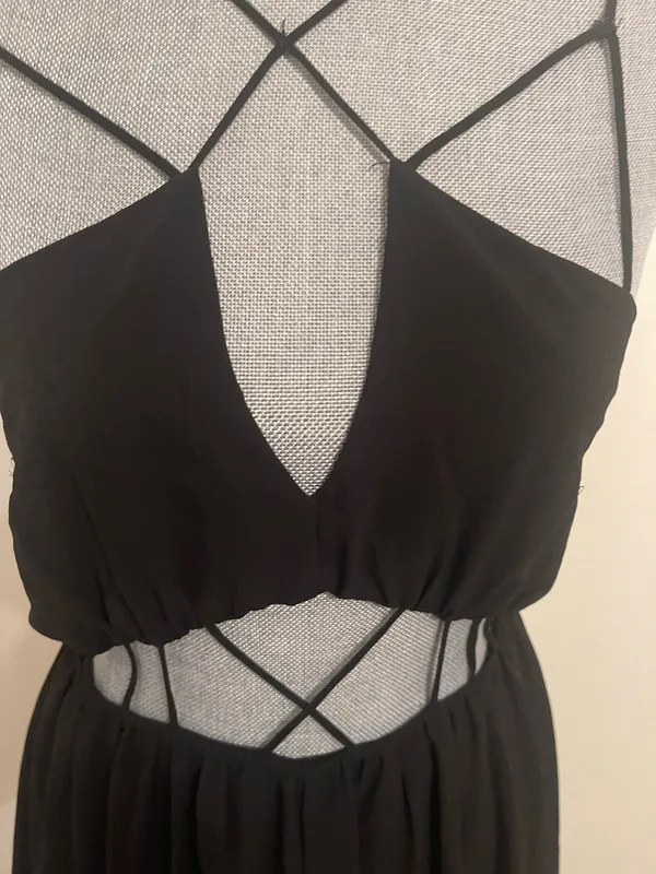 Windsor Black Strappy Dress Mini. Size Small  - Image 4