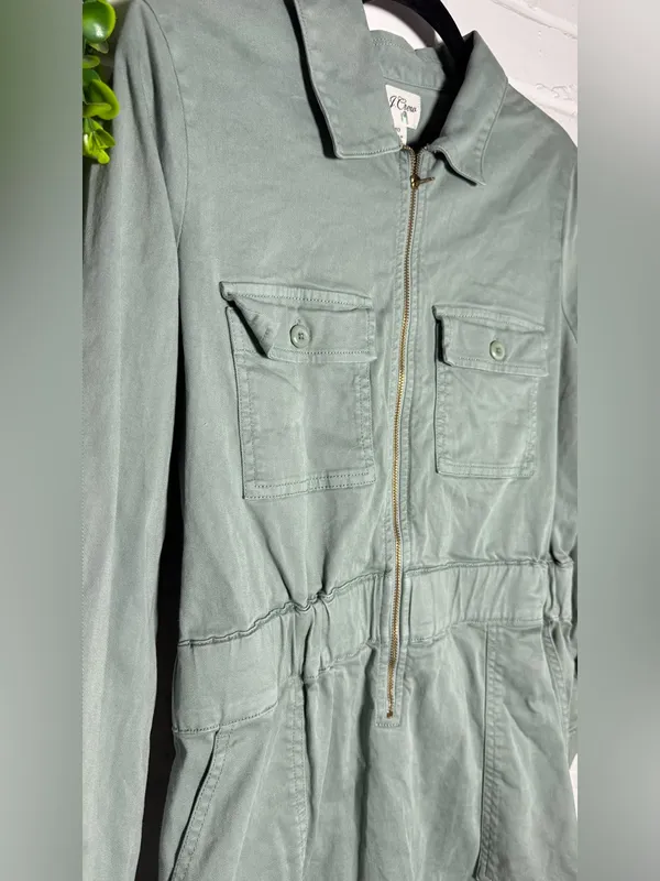 J Crew Long-sleeve zip-front chino dress size 10 - Image 8