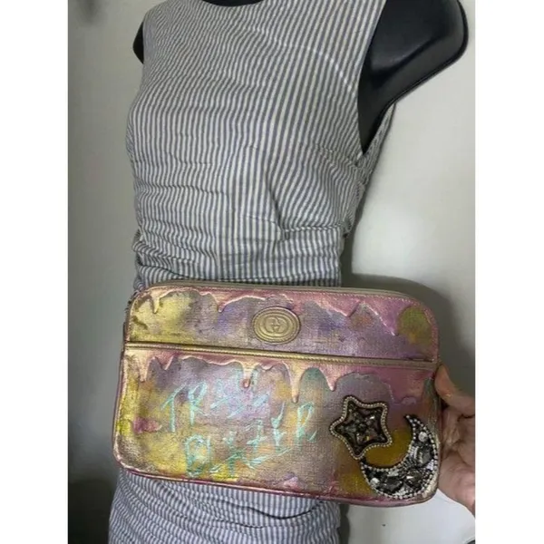 Gucci Purple Pink Gold W Vintage Customized By W S - Image 7