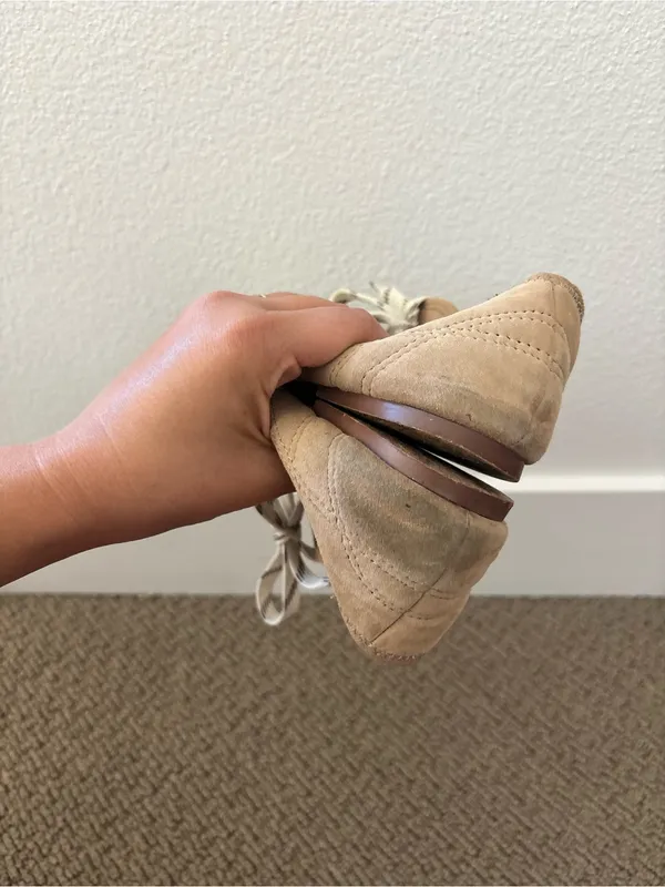 Zara split suede ballet flats - Image 10