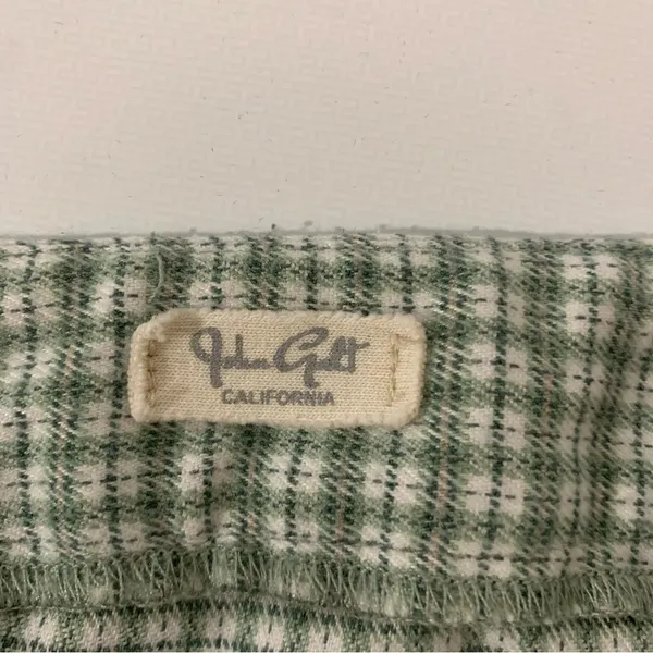 John Galt Brandy Melville Green Plaid Mini Skirt Wrap with Buckle - Image 3