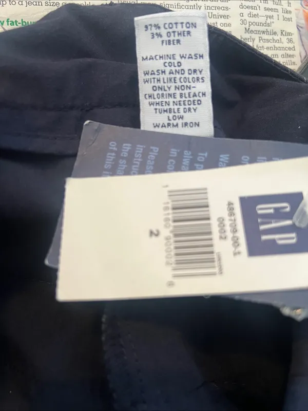 Gap Morden fit Chino Low waist Sz 2 navy pinstripe New effortless business - Image 12