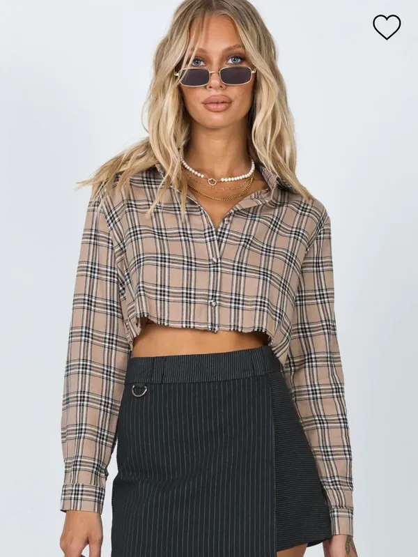 Princess Polly Nora Cropped Shirt - Image 3