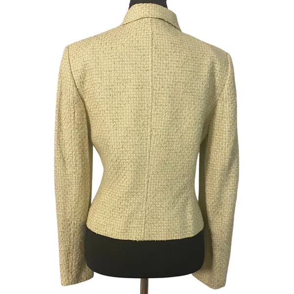Ann Taylor Textured Tweed Jacket Blazer Pale‎ Green Sz 2 Easter Career Church - Image 2