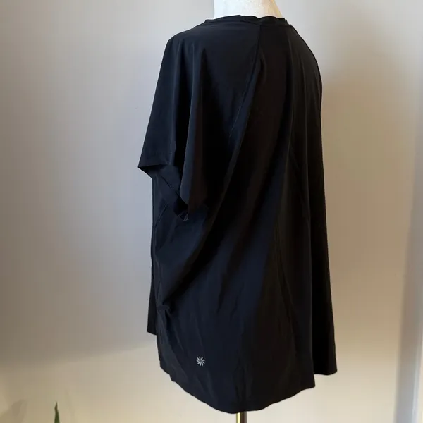 Athleta Black Short Sleeve Active Tee Athletic T Shirt Size Large - Image 4