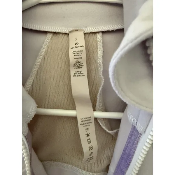 Lululemon Define Jacket Womens Size 2 Light Purple Full Zip Thumbholes - Image 5