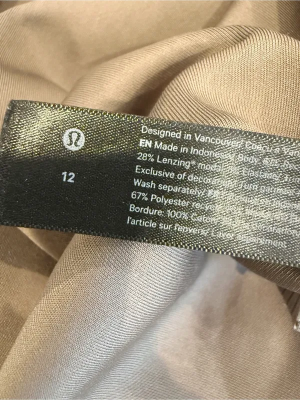 LULULEMON‎ Ribbed Softstreme Slim-Fit Tank Top Dress in Nomad size 12 - Image 6