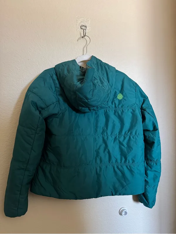 Stio East Butte Insulated Puffer Jacket Sz M Teal Green Outdoor Winter Hood - Image 5