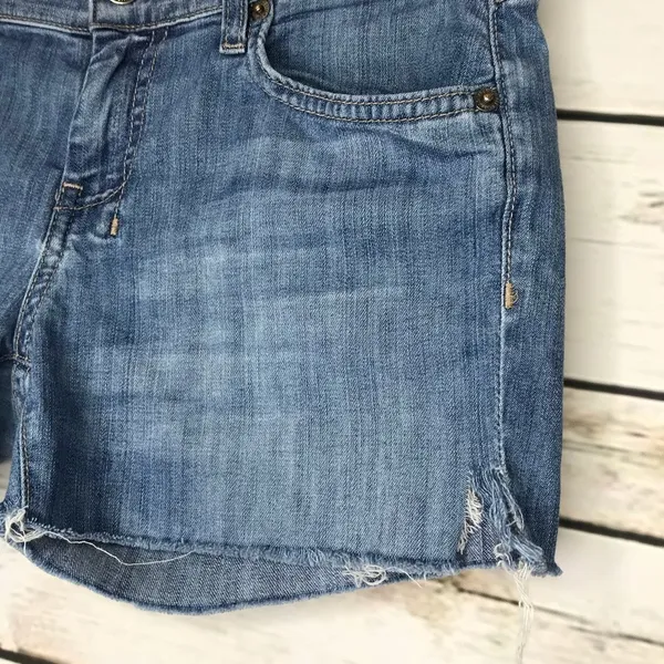 💋7 For All Mankind Dojo Shorts Distressed Size 28 - Image 5