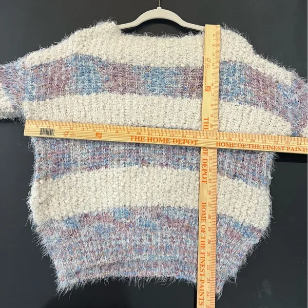Altar'd State Eyelash Striped Fuzzy Sweater M/L - Image 5