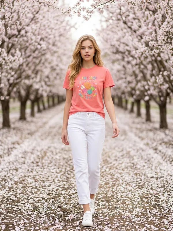 Gildan Women’s Coral Silk Premium Quality “ Be The Reason Someone Smiles” T-shirt Sz XL - Image 2