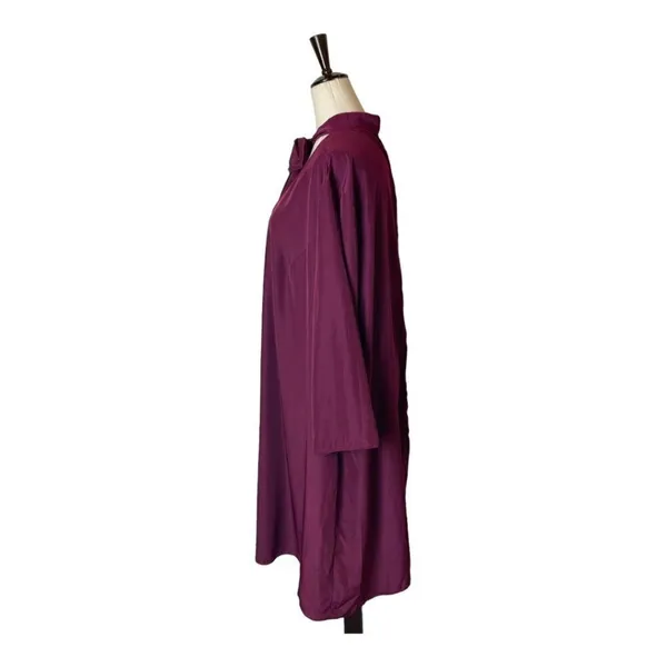 GB X Amanda Uprichard Maroon Gwynnie‎ Bee Long Sleeve Tie Neck Shift Dress 2X - Image 4