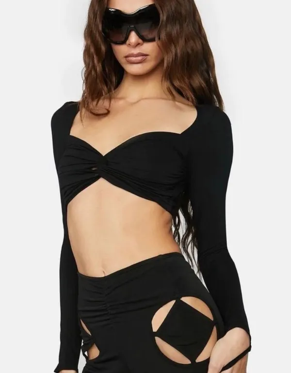 Urban Outfitters brand new the kript long sleeve crop small - Image 2