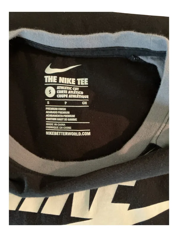 Nike Air Men's Raglan 3/4 Sleeve Graphic T-Shirt - Black/Grey - Size Small - Image 3