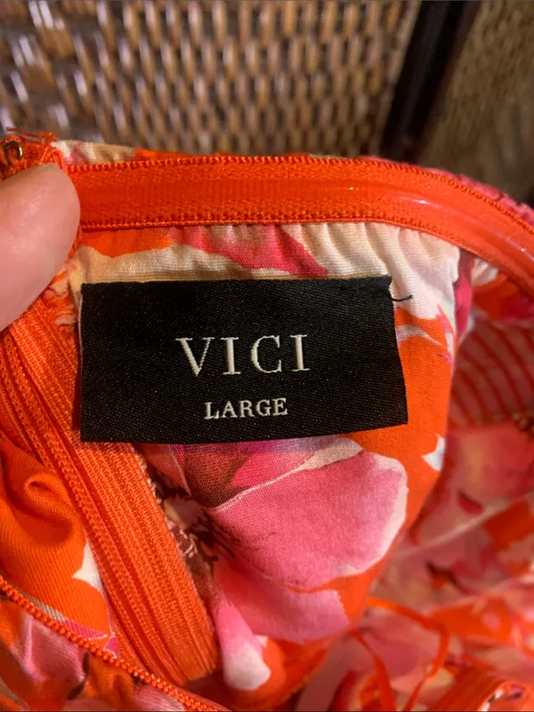 Vici Floral Sleeveless Dress Size L - Image 6