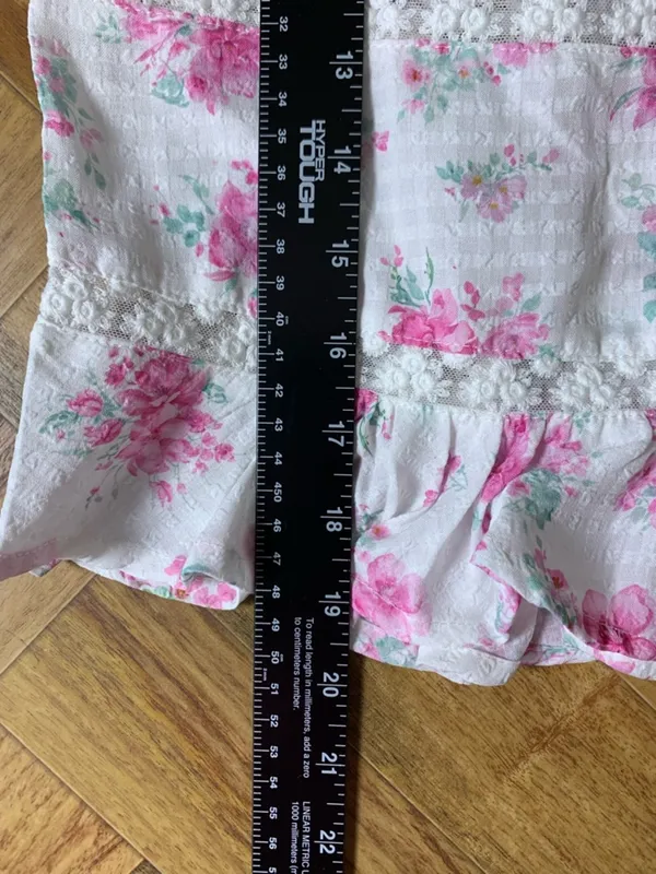 Altar’d State Tank Top XL Pink Floral Lace Peplum Fairycore Cottagecore NWOT - Image 15