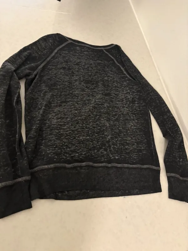Baylor Bears Sweatshirt Women's Small Charcoal Gray Blue 84 Long Sleeve Boatneck - Image 3