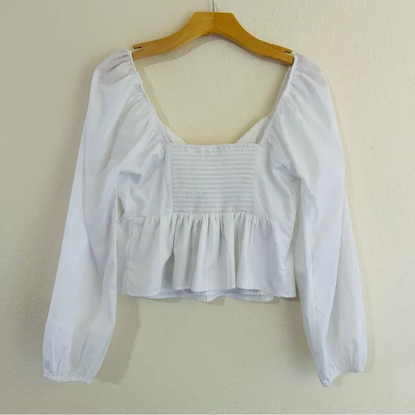 Abercrombie & Fitch Babydoll Poplin Blouse - Image 7