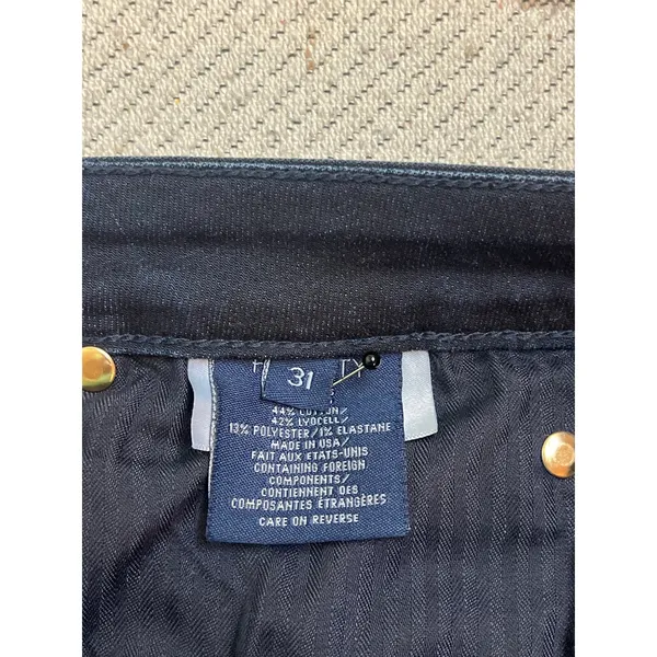Fidelity Denim Malibu High wide crop raw hem Venetian Blue Jeans, size 31 - Image 9