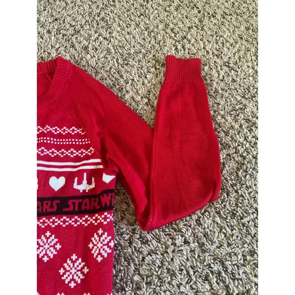 Star Wars Woman's R2D2 Red Ugly Christmas Sweater Size‎ XS - Image 5
