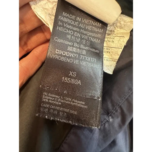 EUC Marmot Sz:XS Navy 700 Down fill Hooded Mid Length Parka Winter Coat Jacket - Image 7