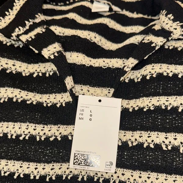 H&M new KNIT TOP WITH COLLAR‎ - Image 6