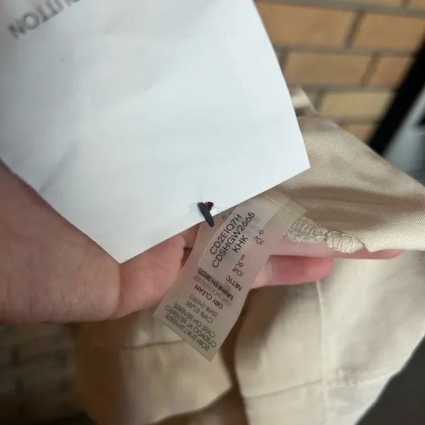 NWT Calvin Klein Women's Tan Belted Fitted Button Front Cap Sleeve Dress Size 10 - Image 5