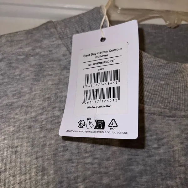 Gymshark Rest Day Cotton Contour Pullover in Gray Size Medium New with tag - Image 7