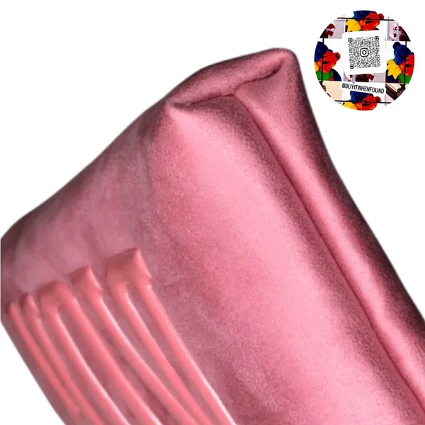 DIOR Logo Embossed Pink Sueded Top Zipper Clutch NWOT - Image 3