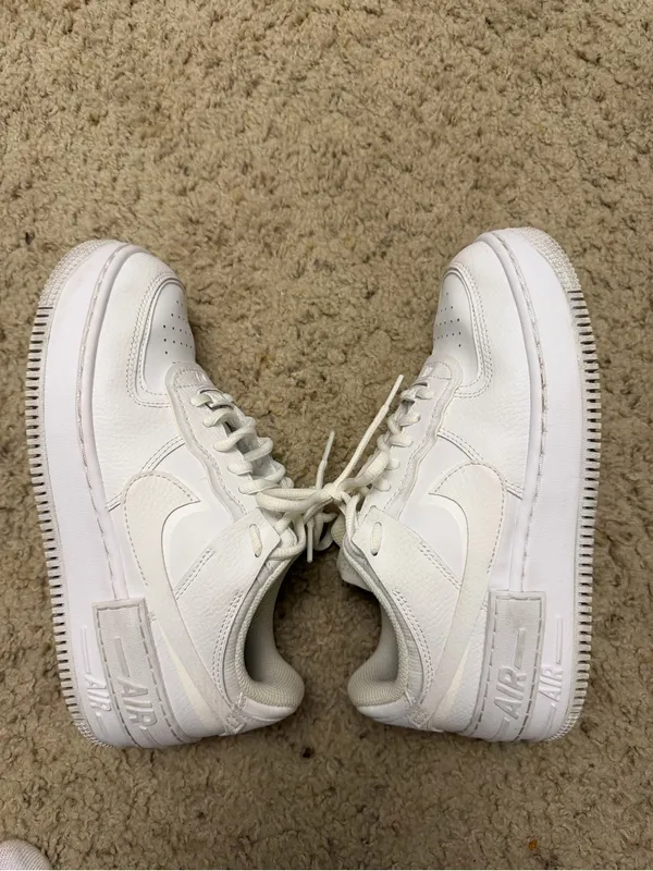 Nike White Air Force 1 Shadow Sneakers - Image 2