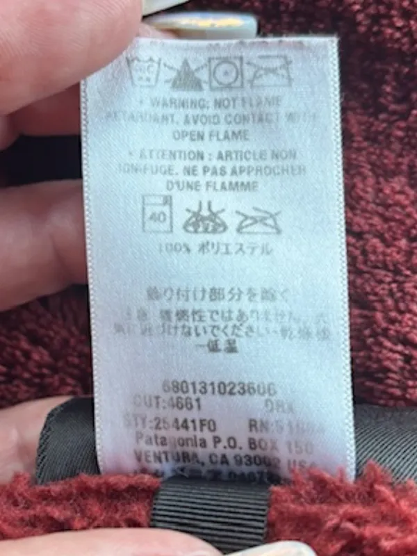 Patagonia Re-Tool Snap-T Polartec Thermal Pro Fleece XL Burgundy Rust Trim Cozy - Image 11