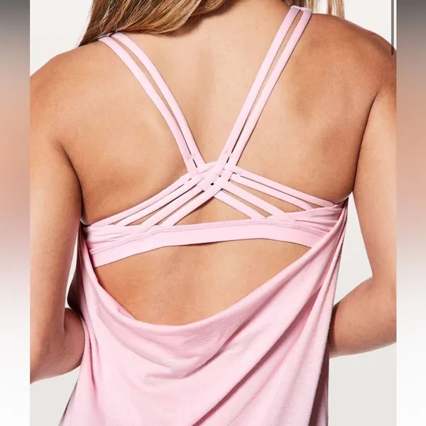 Lululemon Knot Your Typical Tank Medium Support A/B Cup Heathered Pink Pearl 6 - Image 2
