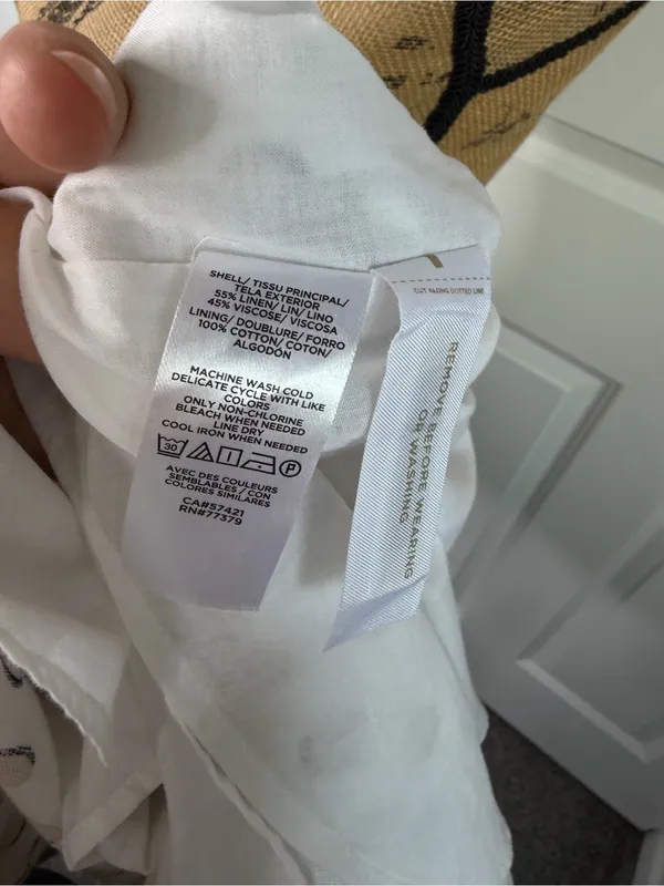 Ann Taylor XL Linen Blend Polka Dot Belted Sleeveless Midi Shirt Dress - Image 11