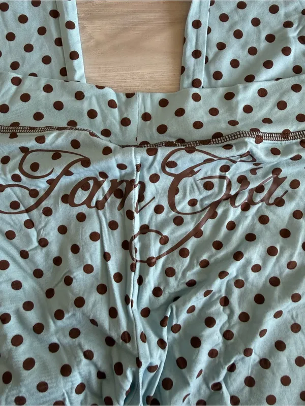 I AM GIA Polka Dot Track Pant Blue Medium NWT IN PACKAGE - Image 10