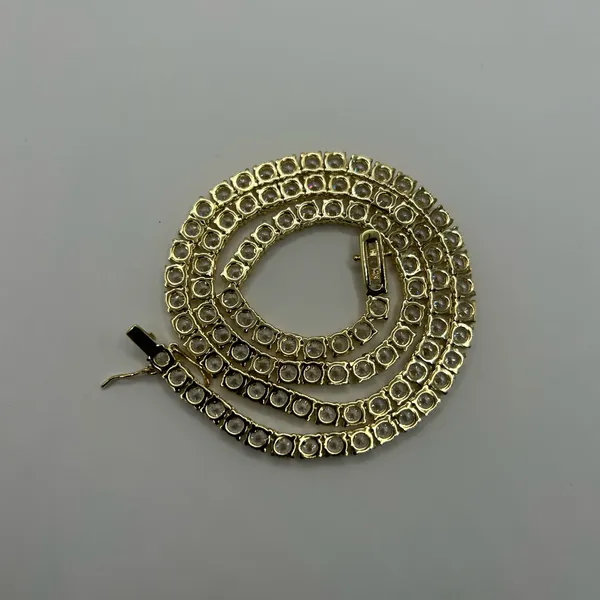 Moissanite Gold Tennis Chain Miami Iced Out Necklace VVS1 5mm 20 Inch Brand New - Image 3