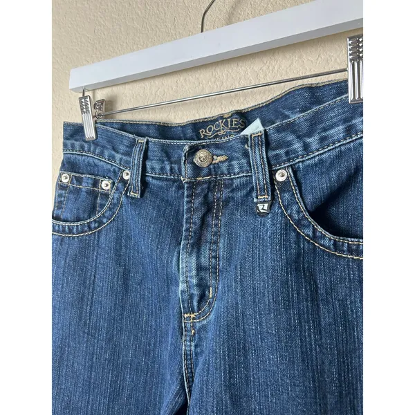 Vintage Rockies Jeans Women's Size 8 Long Dark Wash Denim Western Cowgirl - Image 6