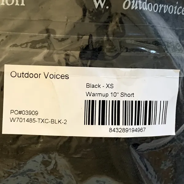 NWT Outdoor Voices Warmup 10" Bike Shorts‎ in Black - Image 7