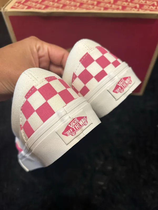 VANS checkerboard pink slip on shoes sneakers women’s 8 new - Image 4