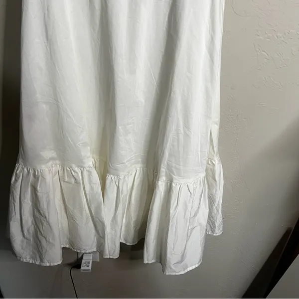 Alamour the‎ Label Katina Poplin Bustier Puff Sleeves Ruffle White Midi Dress - Image 5