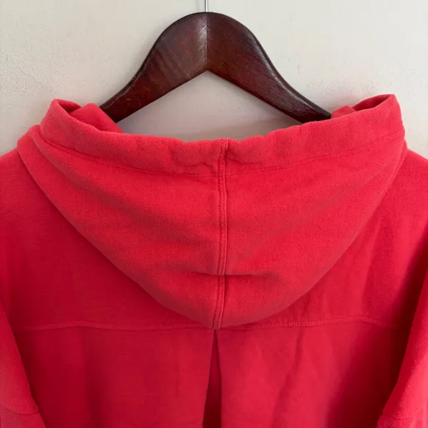Calvin Klein Performance Womens‎ Red Embroidered Logo Hoodie Sweatshirt Medium - Image 9
