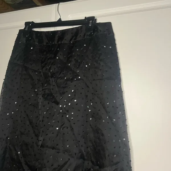 Tahari 100% Silk Beaded Maxi Skirt - Image 8