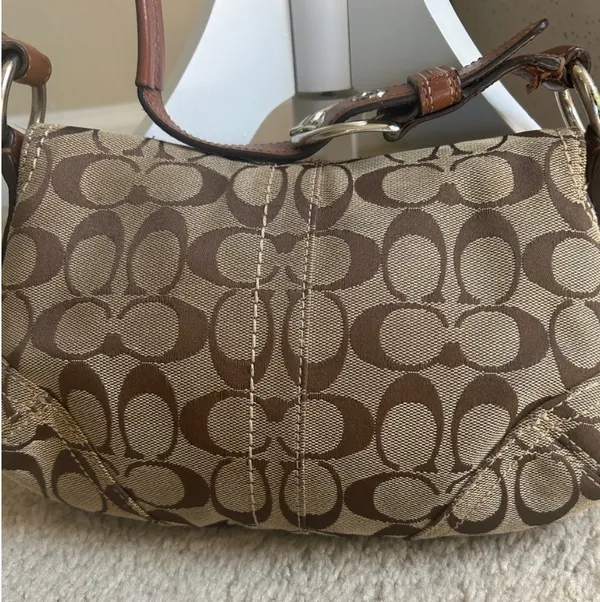 Y2K Mini Soho Signature Jacquard Monogram and leather detail - Image 2
