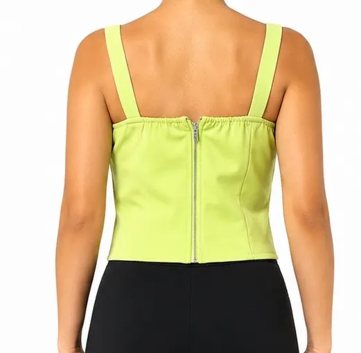 Pretty Little Thing green corset top - Image 2
