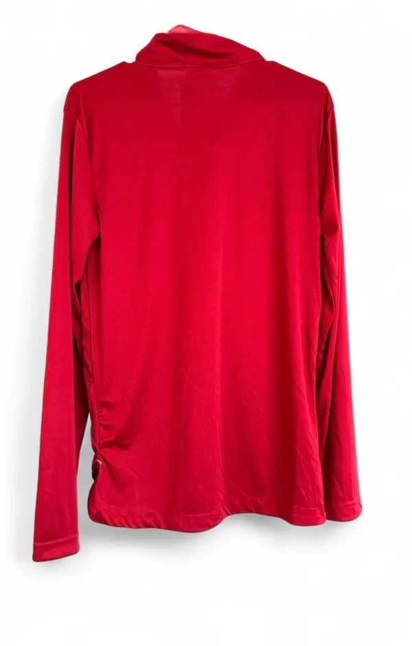 NWT Oklahoma Sooners Quarterback Mock Neck Quarter-Zip Top Small Crimson - Image 2
