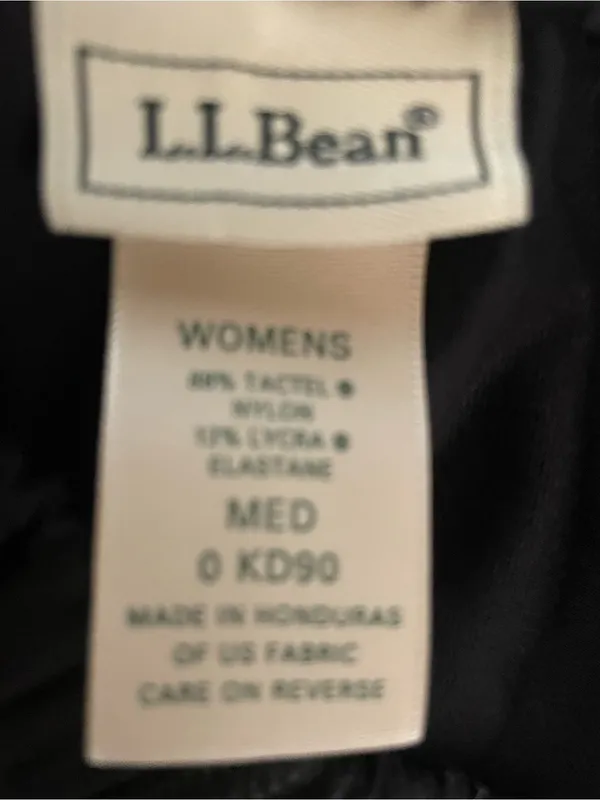 L.L. Bean Women’s Black Elastic-Waist Wide Leg Track Pants Size Medium - Image 7