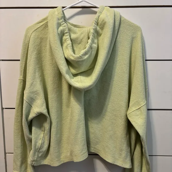 Free People Movement Terry Cloth Green Sweatshirt - Image 3