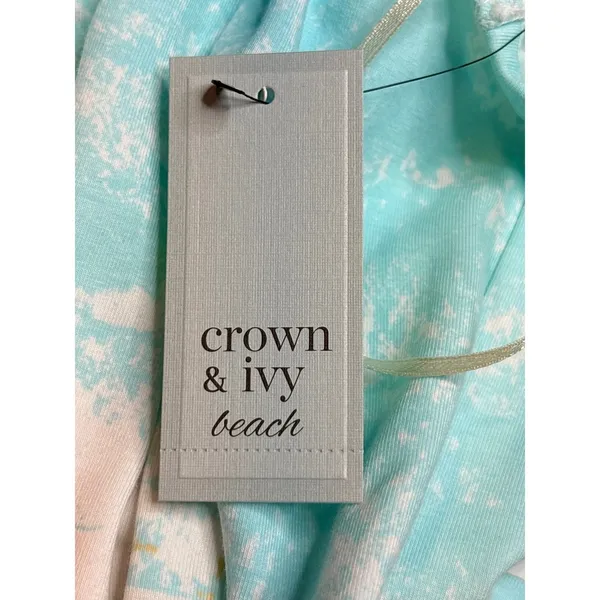 Crown & Ivy Beach On Island‎ Time Graphic Tank Dress Coverup Size Medium New - Image 9