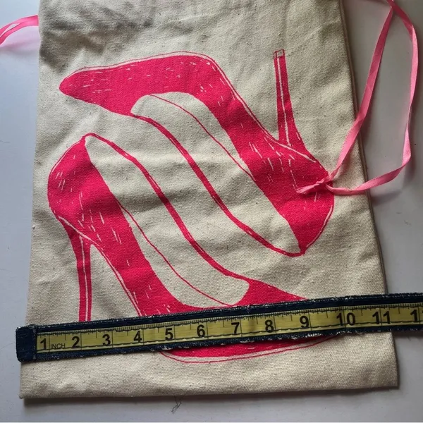 Canvas Stylish Pink Shoe Print Women's Bag - Image 5