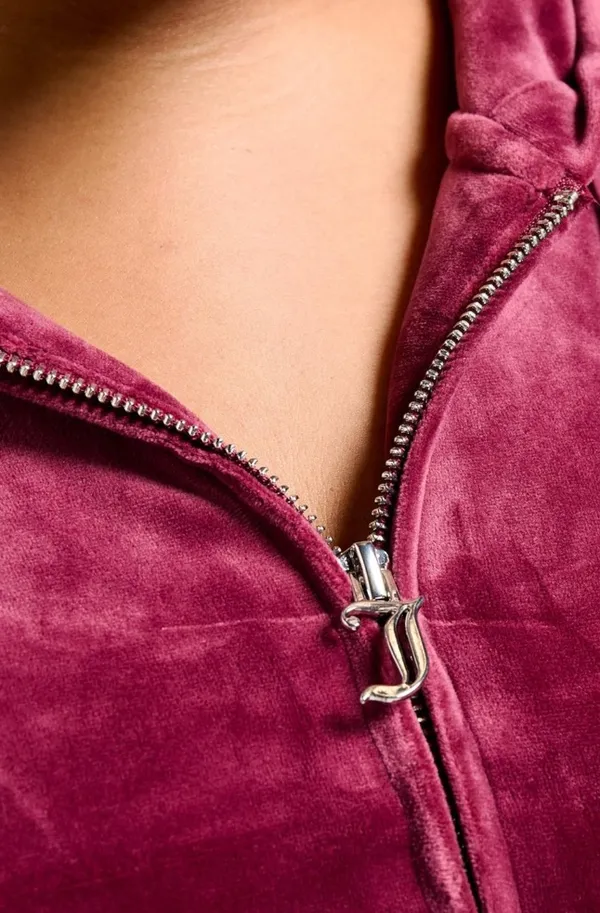 Juicy Couture Zip Up Blinged Rhinestone Hoodie - Image 2